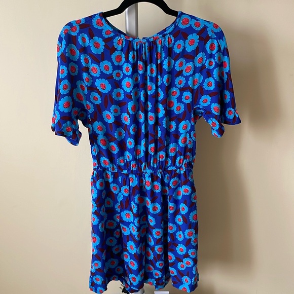 Kate Spade blue floral print romper playsuit, size XS - Picture 3 of 10